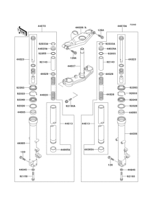 ZX500 Передняя вилка