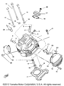 XT225EC Головка цилиндров