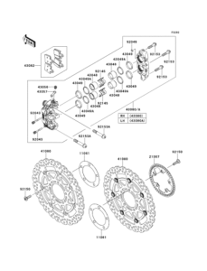 ZX1400 Передний тормоз