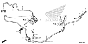 CTX1300 (ABS) Proportioning control valve + rear brake hose