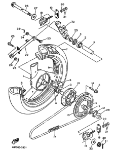 XJ600N Переднее колесо