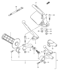 DR350 Рычаг сцепления