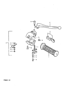 FR80 Throttle grip - handle switch
