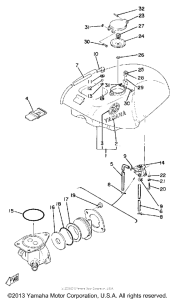 TZ250G Топливный бак