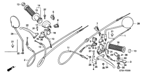 PK50 Handle lever / switch / cable