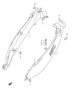 GSX750 Обтекатель задний