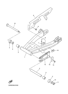 XJR1300 Brazo trasero & suspension