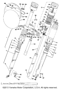 YZ175 Передняя вилка