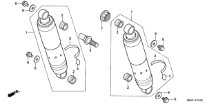 VT750C2 Rear cushion