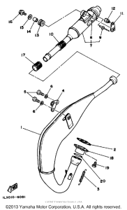 YZ125S Выхлопная система