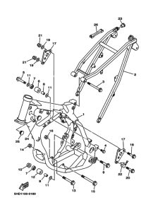 YZ125 YZ125M Frame comp