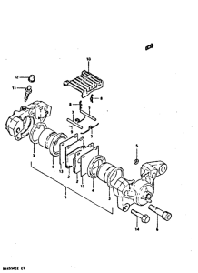 GSX550 Задний суппортs