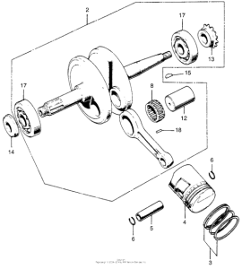 C70 Коленчатый вал и поршни