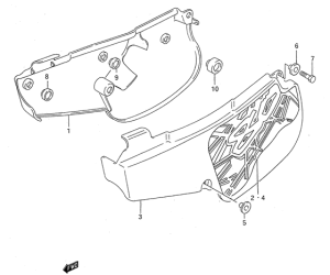 RM80 Обтекатель задний