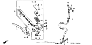 CB750 Передний главный тормозной цилиндр