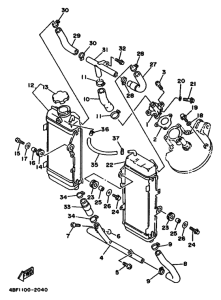 WR200R Радиатор и шланг