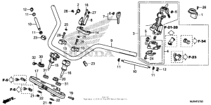 GL1800C Handlebar + top bridge