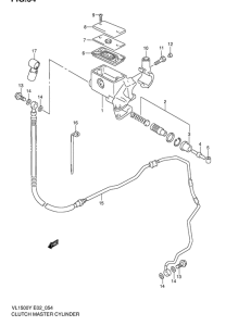 VL1500 Главный цилиндр сцепления