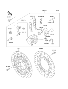 ZX1100 Передний тормоз