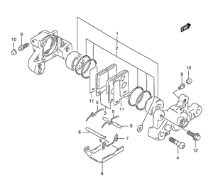 GSX750 Задний суппорт