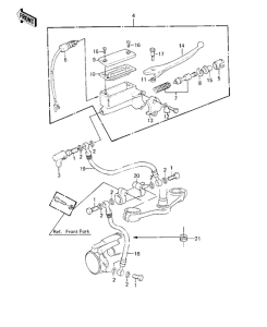 KZ1000 Передний тормозной цилиндр