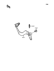 KMX50 Педаль тормоза