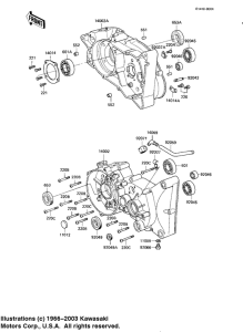 KE175 Картер двигателя
