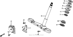 VF750F Steering stem + horn