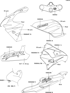 ZX900 Decals(red / black)(zx900-e2)