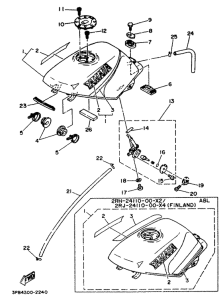 TZR125 Топливный бак
