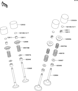 ZX600 Клапана