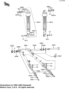 KZ1100 Swing arm / shock absorbers