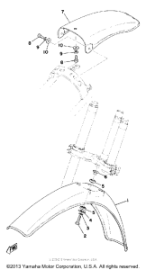 YZ175 Front fender - rear fender