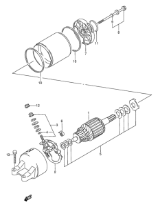 GSX600 Стартерный мотор