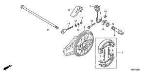 CRF100F Задний тормоз
