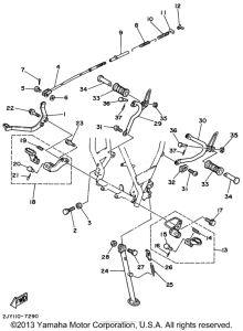 TW200HC Подножки
