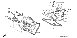 VTR1000SP Крышка головки цилиндров