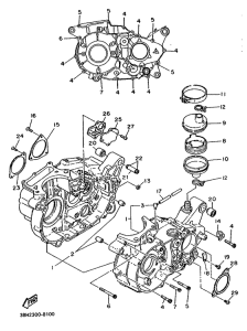 XT500 Картер двигателя