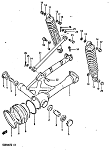 GS650 Маятник задний
