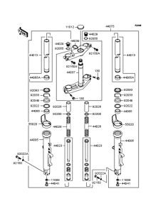 ZX900 Передняя вилка