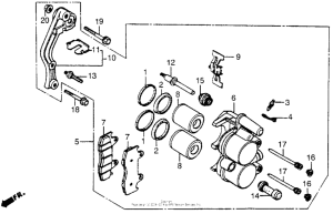 CR250R Fr. brake caliper 84-86