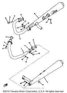 XS650C Выхлопная система