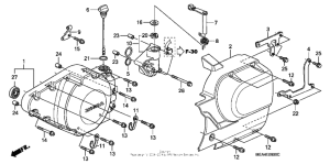 VTX1300S Крышка картера левая