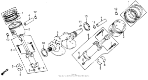 CX650 Коленчатый вал и поршни
