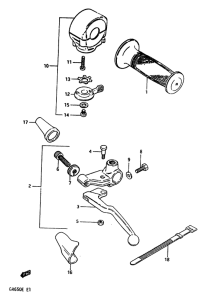 GR650 Left handle switch