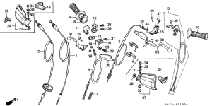 XR80R Handle lever / cable / switch