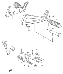 DR650 Подножки