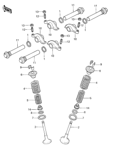 KZ400 Rocker arms / valves