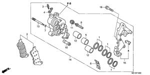 NSA700 R. front brake caliper