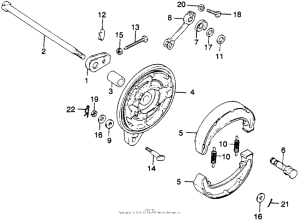 CB360 Задний тормоз